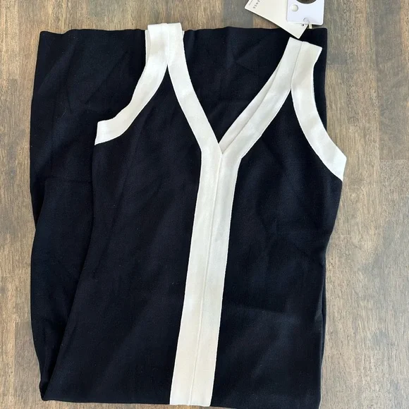 Commense Elegant Black and White Sleeveless Dress SzM NWT HOST PICK!ππ - Picture 5 of 7